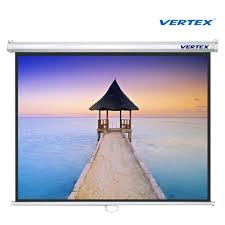 120 INCH VERTEX PULL DOWN PROJECTOR SCREENS (USED)